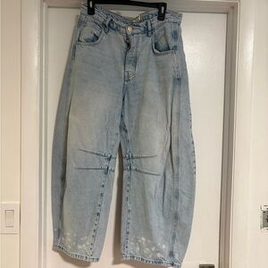 We The Free Light Denim Barrel Jeans